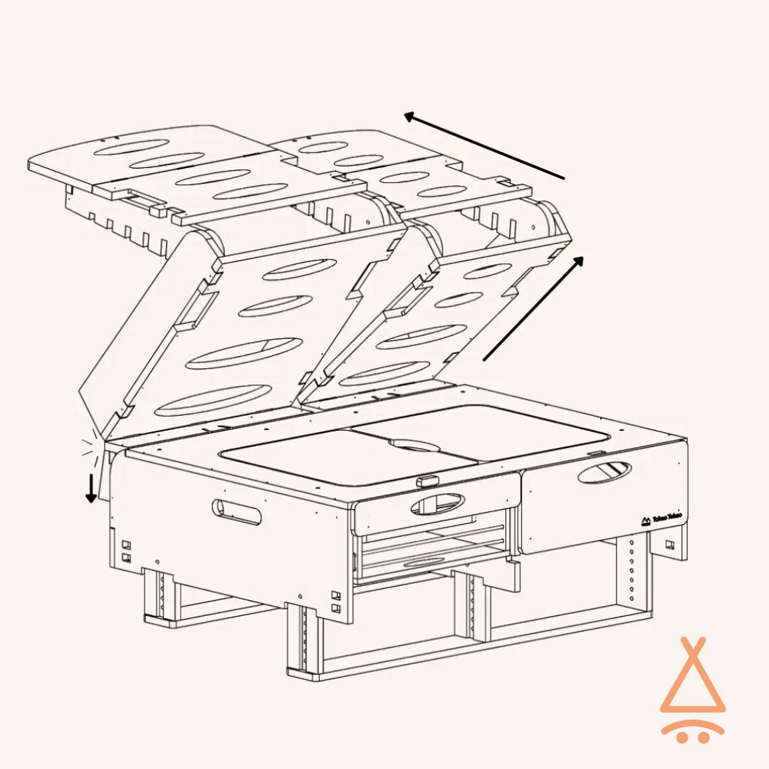 Kit aménagement voiture plan replié