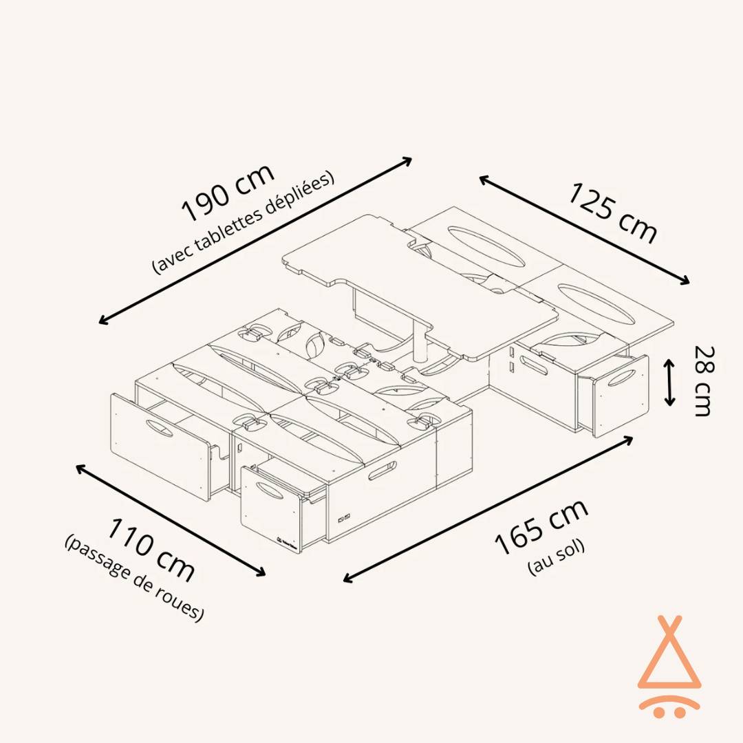 Kit aménagement ludospace plan détaillé