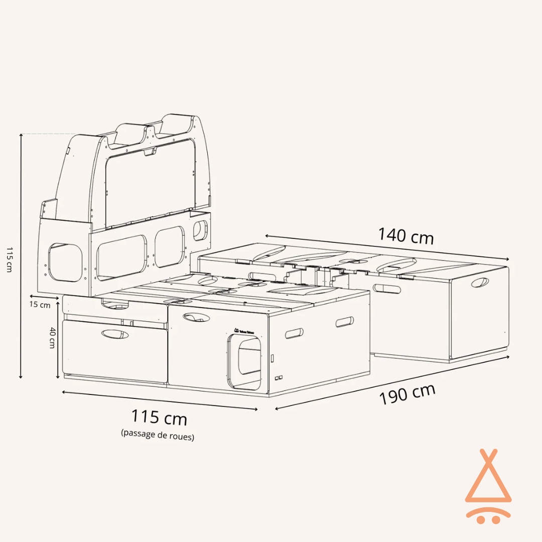 kit aménagement van plus plan détaillé
