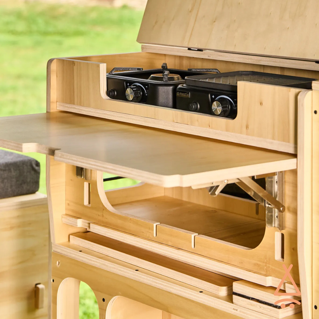 Ensemble kit aménagement van "en L" V2 focus tablette