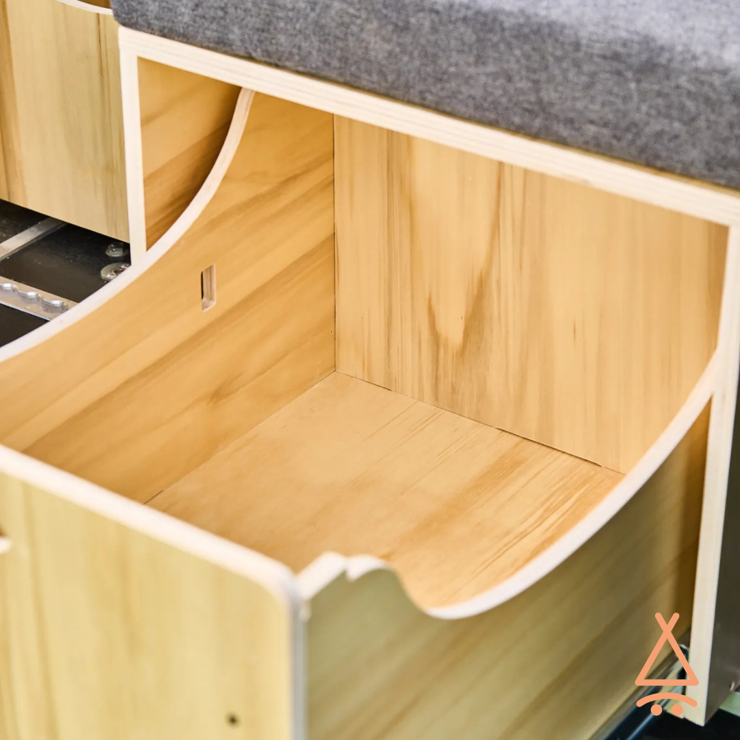 Ensemble kit aménagement van "en L" V2 focus tiroir