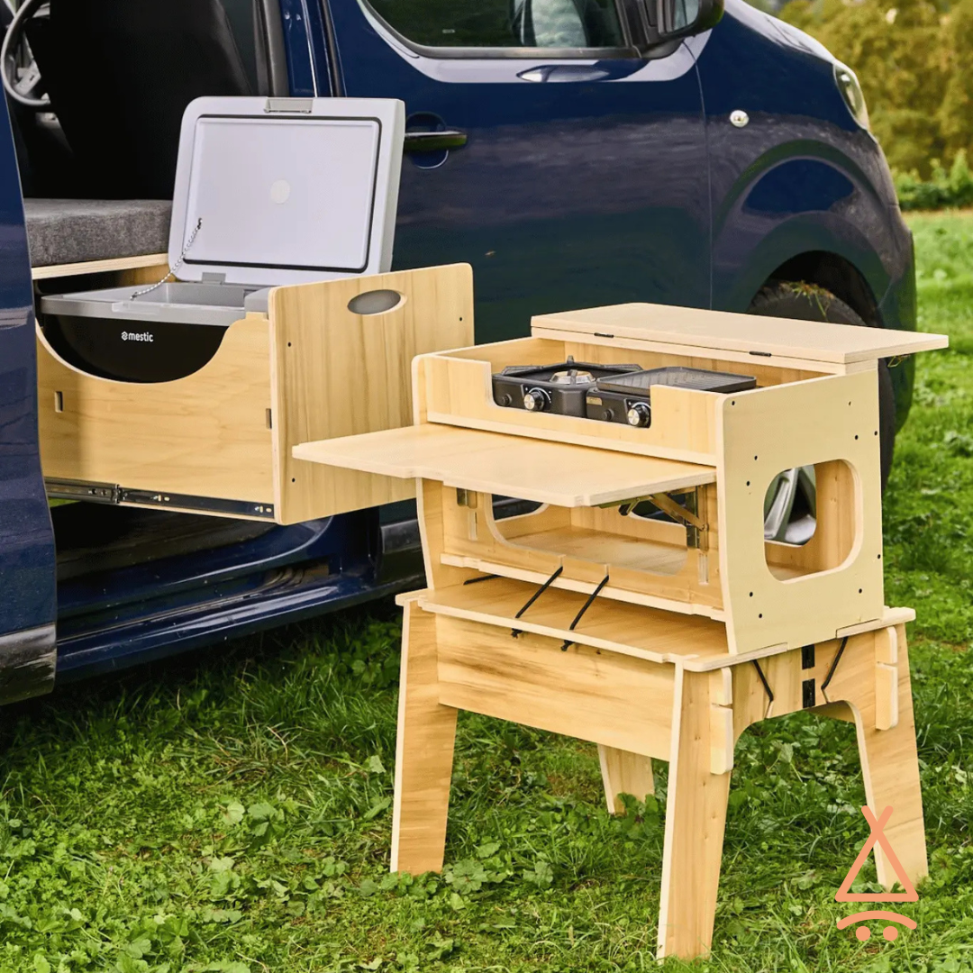 Ensemble kit aménagement van "en L" V2 meuble cuisine détachable