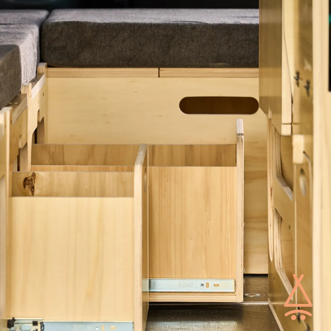 Lit peigne van "en L" focus rangement