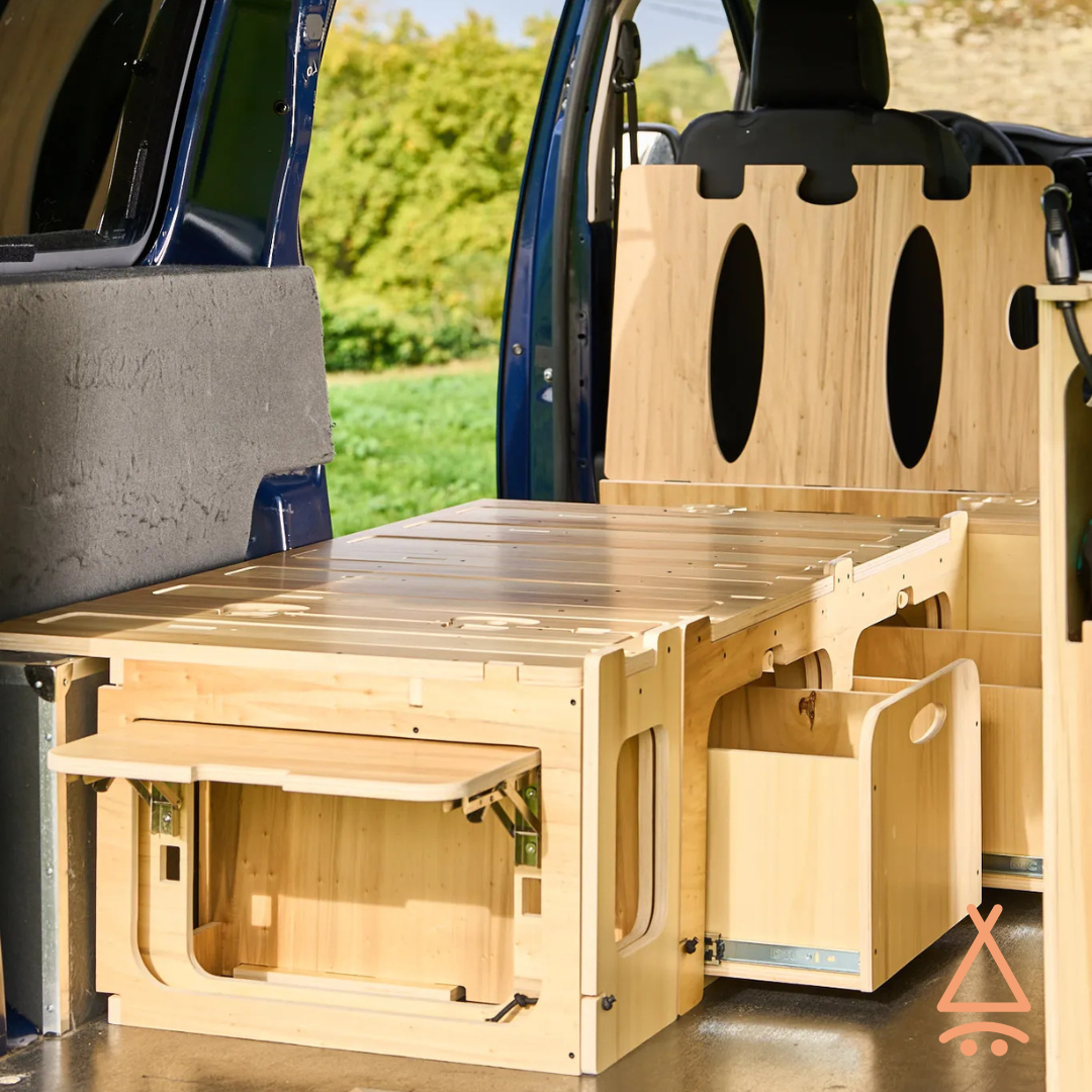 Lit peigne van "en L" focus rangement