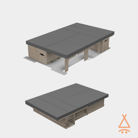 Lit peigne petits utilitaires "en L" en lit