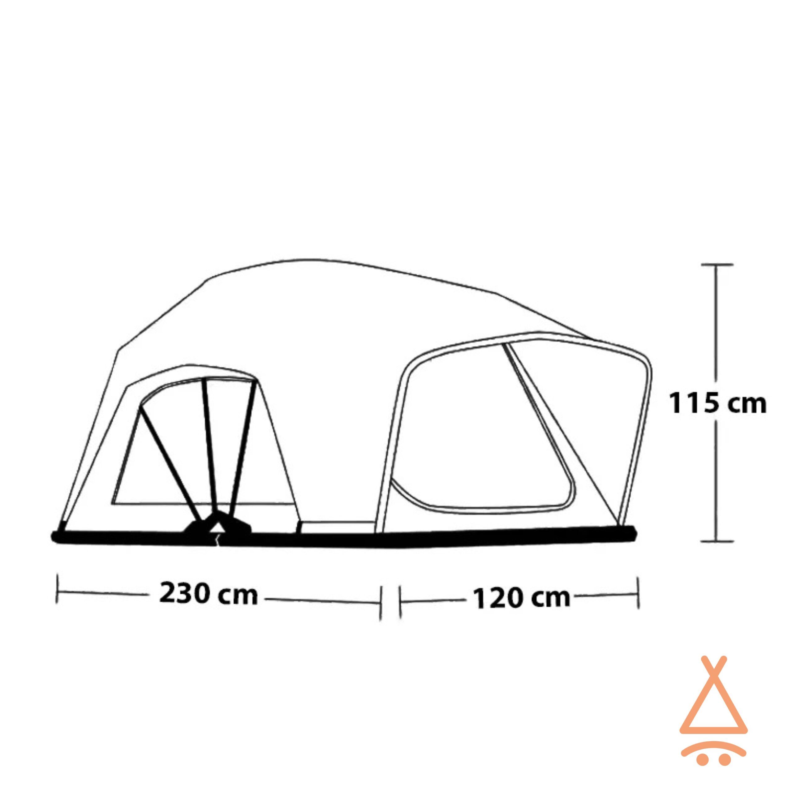 Tente de toit Wild land Lite Cruiser Pro 12XL dimension