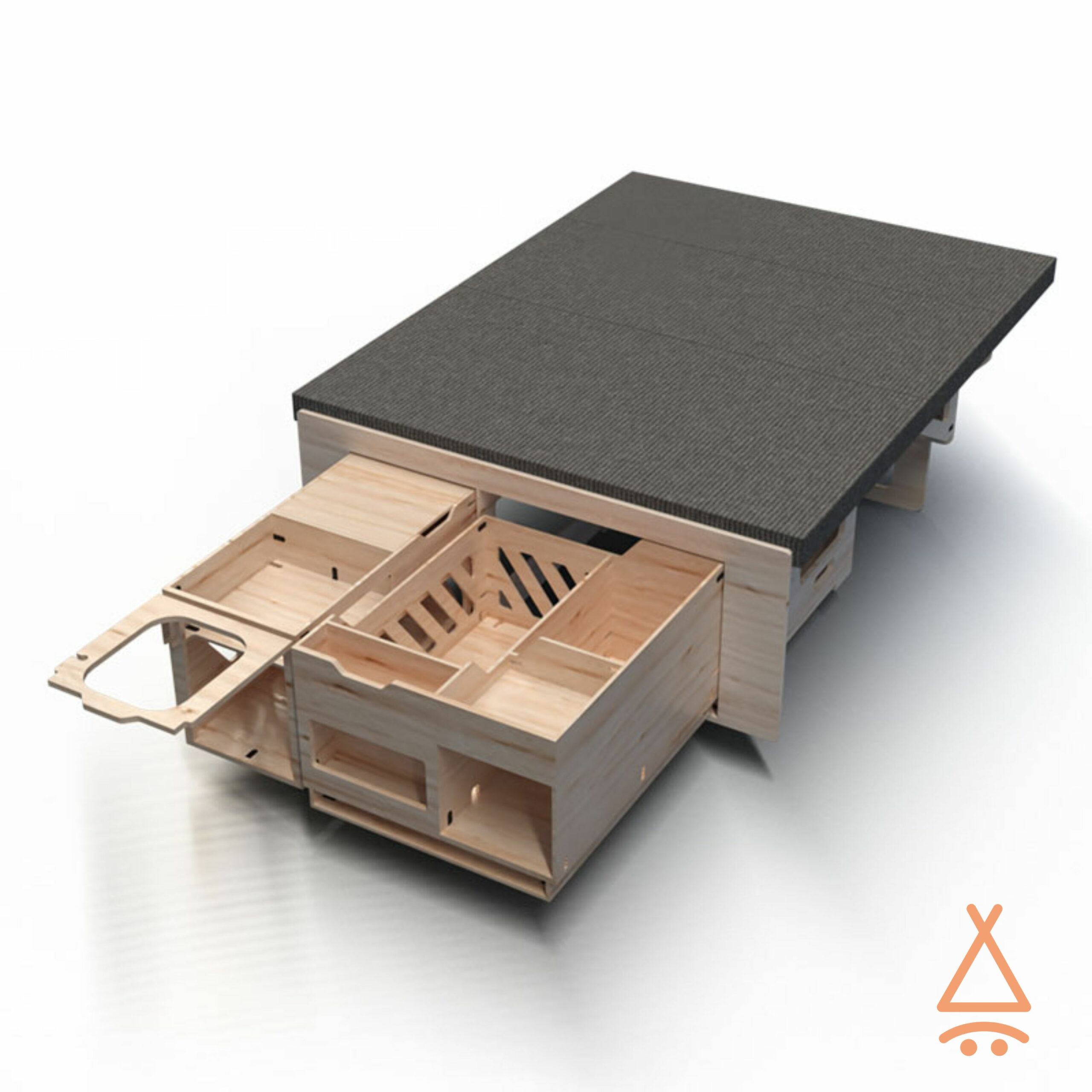 Minimalle ouverte avec matelas