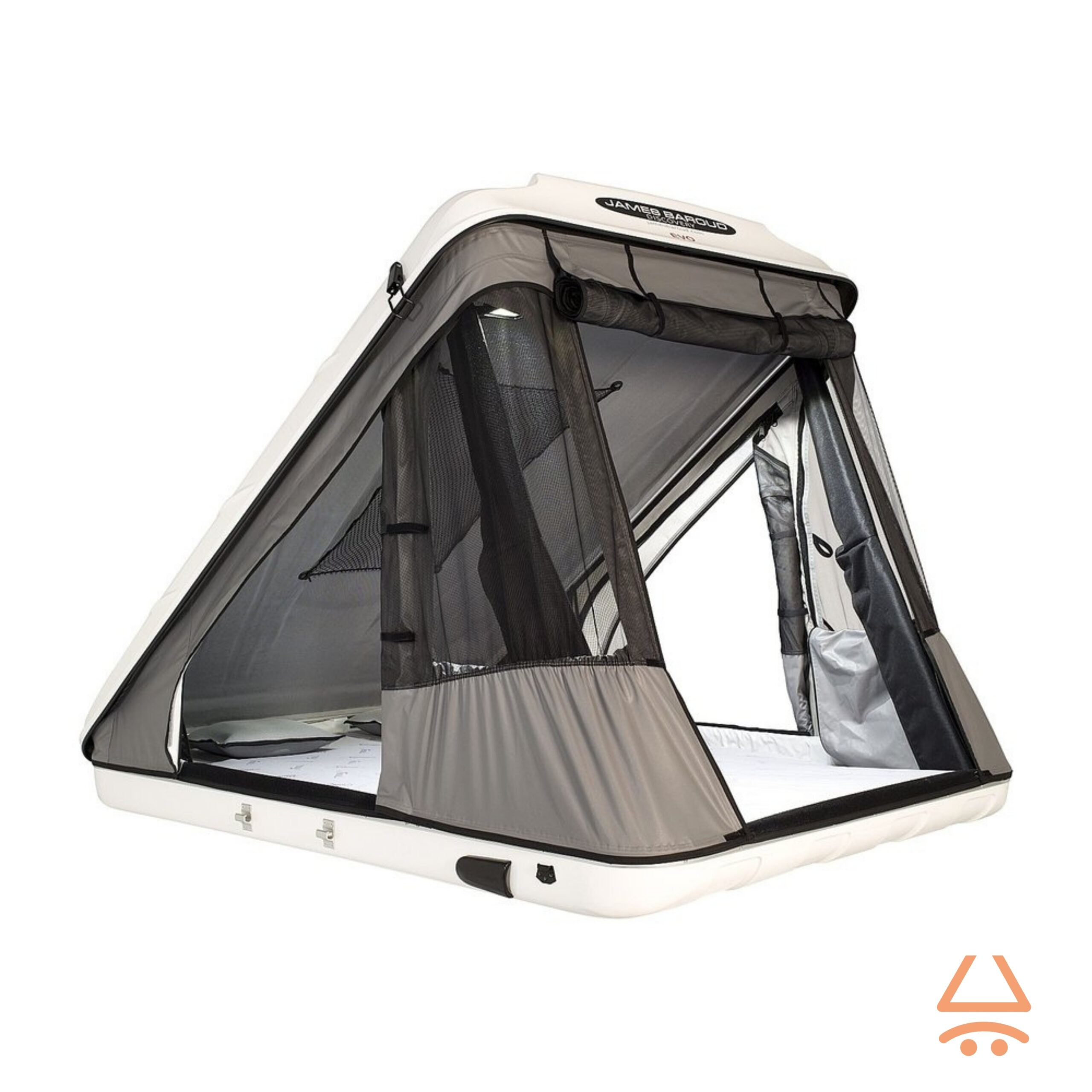 Tente de toit James Baroud Discovery M EVO vue de coté ouverte